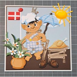 Dies/sk�re stencils, By Lene's BLD1819, Tilbeh�r til troldene (BLD1816) - b�l, stegt kylling, kedel, potte