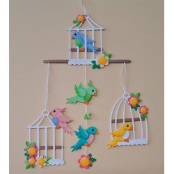 Dies/sk�re stencils, By Lene's BLD1822, Fuglebure &amp; sk�nne papeg�jer/undulater