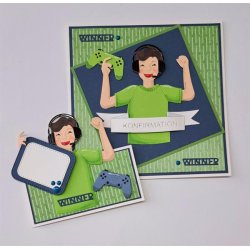 Dies/sk�re stencils, By Lene's BLD1824, Gamer eller Vinder