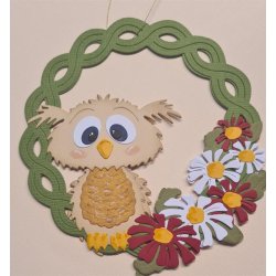 Dies/sk�re stencils, By Lene's BLD1829, Krans, blomster &amp; blade