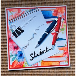 Dies/sk�re stencils, By Lene's BLD1830, Notesblok &amp; kuglepen