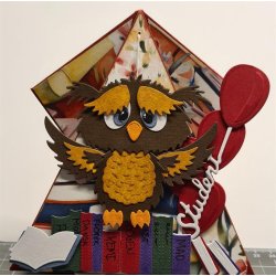 Dies/sk�re stencils, By Lene's BLD1831, Ugler &amp; kop