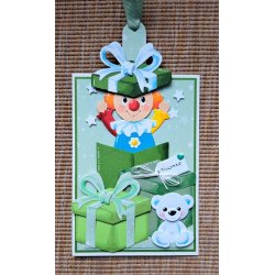 Dies/sk�re stencils, By Lene's BLD1836, Klovn, kan bruges til oph�ng