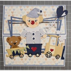 Dies/sk�re stencils, By Lene's BLD1836, Klovn, kan bruges til oph�ng