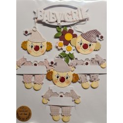 Dies/sk�re stencils, By Lene's BLD1836, Klovn, kan bruges til oph�ng