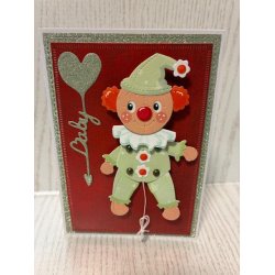 Dies/sk�re stencils, By Lene's BLD1835, Baby hjerteballon