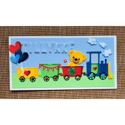 Dies/sk�re stencils, By Lene's BLD1837, Tog med vogne