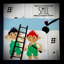 Dies/sk�re stencils, By Lene's BLD1839, Troldeunger/Babytrolde