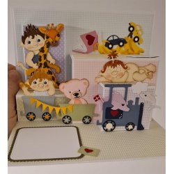 Dies/sk�re stencils, By Lene's BLD1839, Troldeunger/Babytrolde