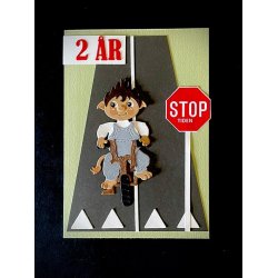 Dies/sk�re stencils, By Lene's BLD1843, Tilbeh�r til Troldeunger/Babytrolde (BLD1839), Trehjulet cykel i tr�