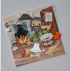 Dies/sk�re stencils, By Lene's BLD1848, Salgsvogn m/tilbeh�r