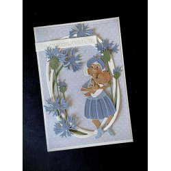 Dies/sk�re stencils, By Lene's BLD1855, Tilbeh�r til Senior-serien; "En moden kvinde" (BLD1853), Strikket�j, parykker, nederdel, tr�je, sokker