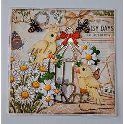 Dies/sk�re stencils, By Lene's BLD1863; Stort fuglebur og fugle til fx oph�ng