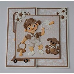 Dies/sk�re stencils, By Lene's BLD1866; Baby ting; sutter, bil, bamse