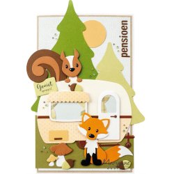 Dies/skre stencils, Campingvogn fra Marianne Design, COL1531