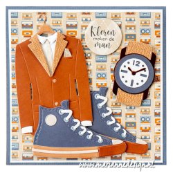 Dies/skre stencils, Habitjakke, slip &amp; butterfly fra Marianne Design, COL1573