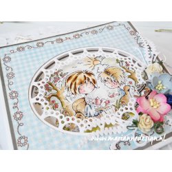 Die/skre stencil, pass-partout, oval, 4 dies