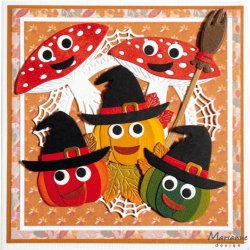 Dies/skre stencil, Grskar m/udskringer, Marianne Design CR1608