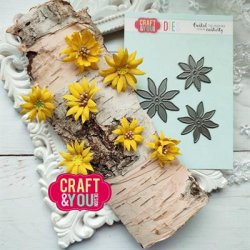 Dies/skre stencils fra Craft&You, CW280 "Solsikke blomster"