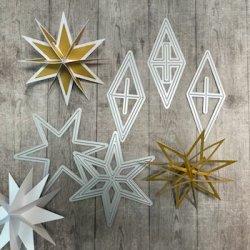 Die/skre stencil, Dan dies 7918, Stor 3D stjerne