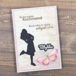 Die/skre stencil, Barto Design 135020, Silhuet af pige