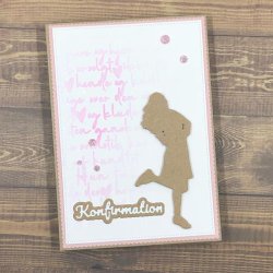 Die/skre stencil, Barto Design 135020, Silhuet af pige