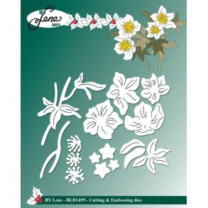 Dies/skre stencils, By Lene's julerose, BLD1495