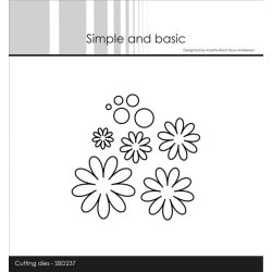 Dies/skre stencil, Simple&Basic, SBD237, Margueritter