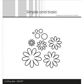 Dies/sk�re stencil, Simple&Basic, SBD237, Margueritter