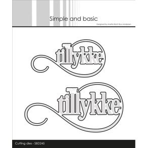 Dies/sk�re stencil, Simple&Basic, SBD245, Tillykke