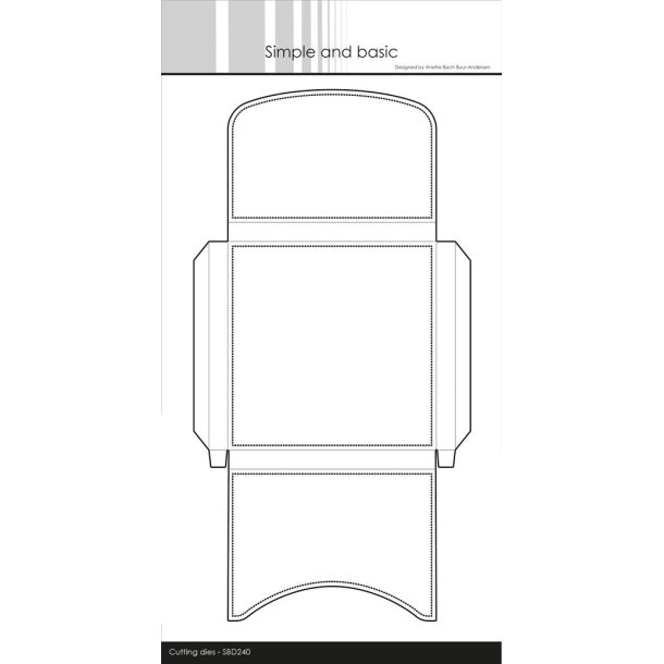 Die/skre stencil, Simple&Basic, SBD240, ske 10x10 cm