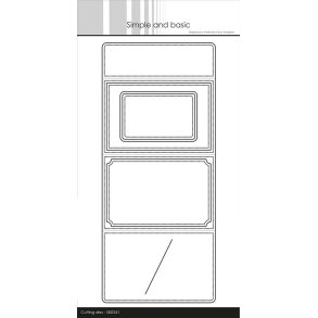 Dies/sk�re stencil, Simple&Basic, SBD241, Omslag til A7 kort