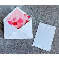 Dies/skre stencil, Simple&Basic, SBD285, konvolut m/hjerter