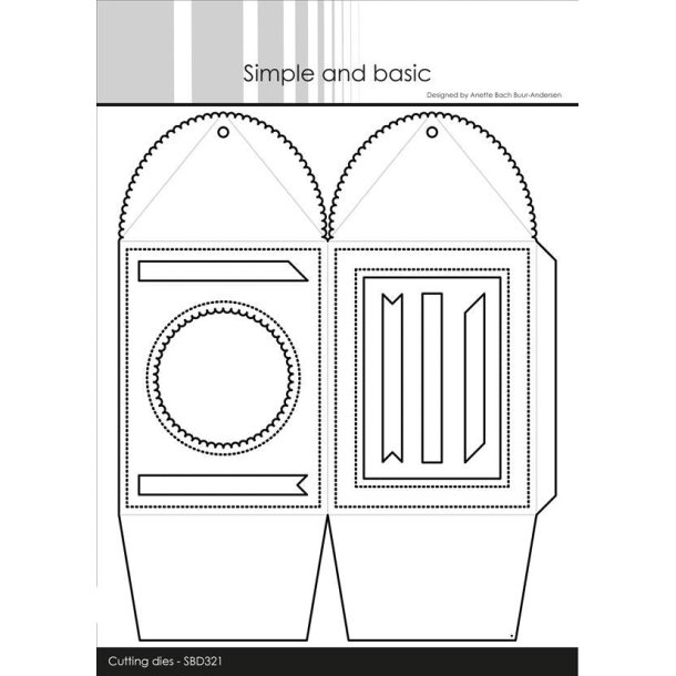 Dies/skre stencil, Simple&Basic, SBD321, Gaveske