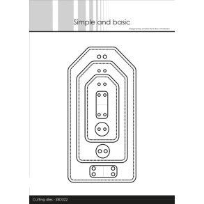 Dies/sk�re stencil, Simple&Basic, SBD322, store Tags