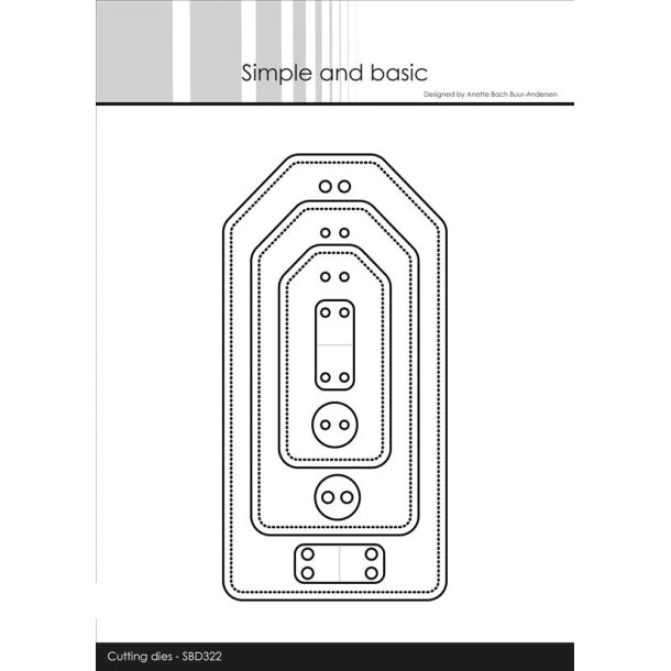 Dies/skre stencil, Simple&Basic, SBD322, store Tags