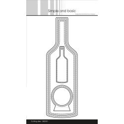 Dies/skre stencil, Simple&Basic, SBD331, Flaske-Tag