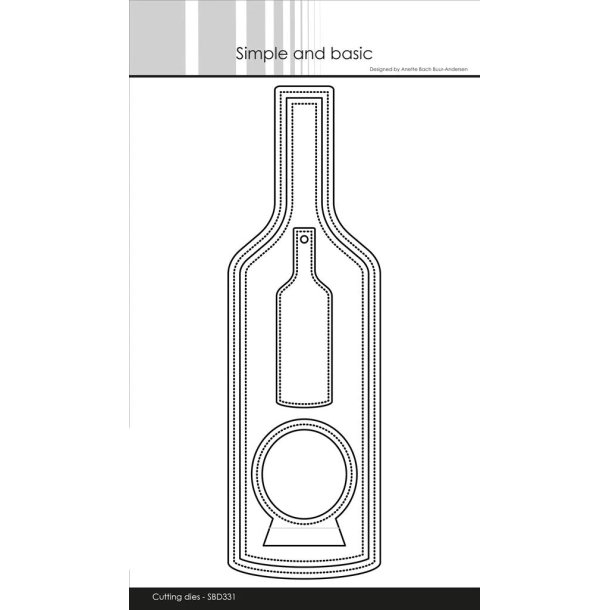 Dies/skre stencil, Simple&Basic, SBD331, Flaske-Tag