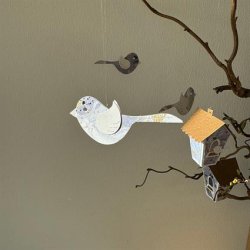 Dies/skre stencil, Simple&Basic, SBD430, Symmetriske fugle