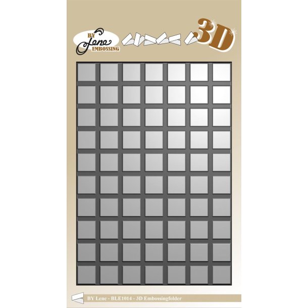 Embossing folder fra By Lene BLE1014; tern/fliser/chokolade