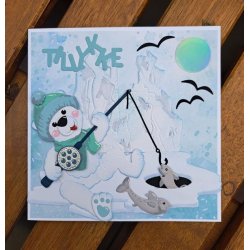 Embossing folder fra By Lene BLE1015; Isbjerge / Islandskab