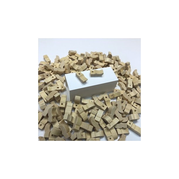Trsko med hul 2, natur, 7x16mm, 100 par