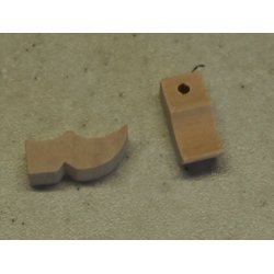 Trsko med hul 2, natur, 7x16mm, 100 par