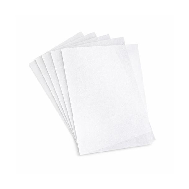 Vellum A4, 202g, Hvid m/s�lvsk�r, "White Silver", 5 ark, PFSS902
