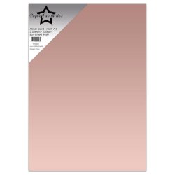 Spejlkarton A4, "Burnished Rose", 250g/m2, 5ark, Paper Favourites PFSS006