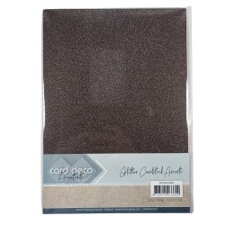 Glitter karton fra Card Deco, 10 ark ass. farver, A4, 230gram