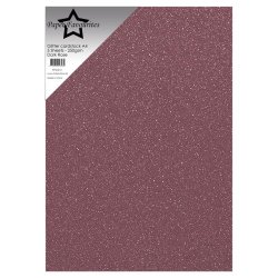 Glitter karton, A4, "Mrk Rosa", 250g/m2, 5ark, Paper Favourites PFSS213