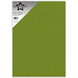 Glitter karton, A4, "For�rs gr�n", 250g/m2, 5ark, Paper Favourites PFSS214