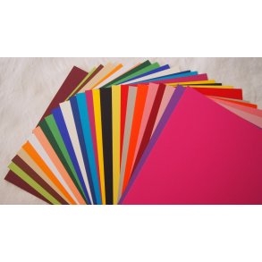 Hobbykarton A5, 180g, assorterede farver, 25 ark