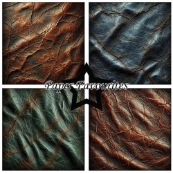 Papirblok i 30,5x30,5cm, 8 ark, "Lder-look" fra Paper Favourites, PF738